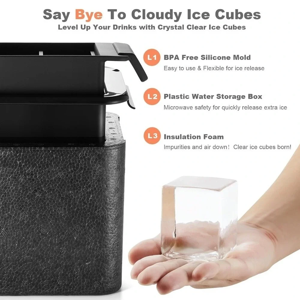 Hunting Printed Clear Ice Cube Maker Mold Silicone Tray for Whiskey Bourbon